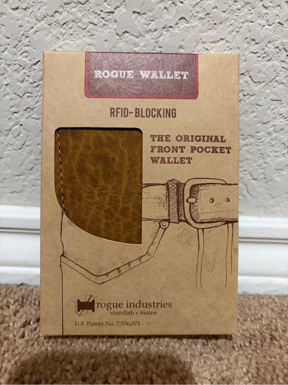 RFID-Blocking Front Pocket Wallet - Brown